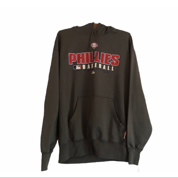 Majestic Other - Philadelphia Phillies Baseball Hoodie Gray Large